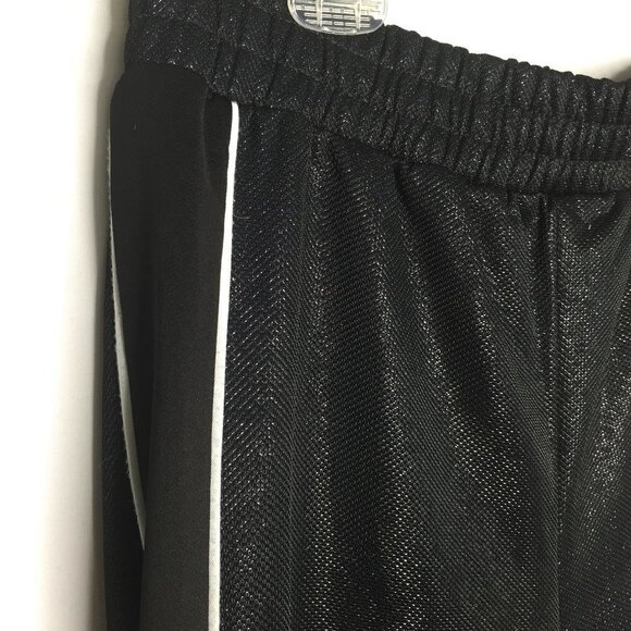 Forever 21 Black Metallic Sweatpants Track Pants M - Picture 3 of 7